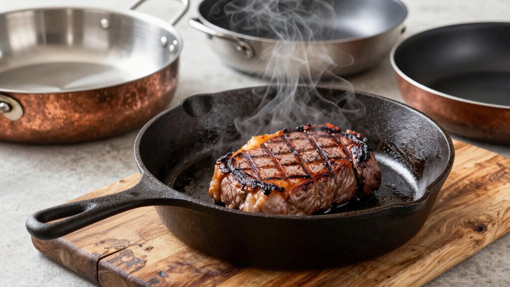 cast iron delivers consistent high heat results