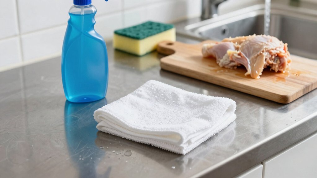 clean disinfect air dry surfaces