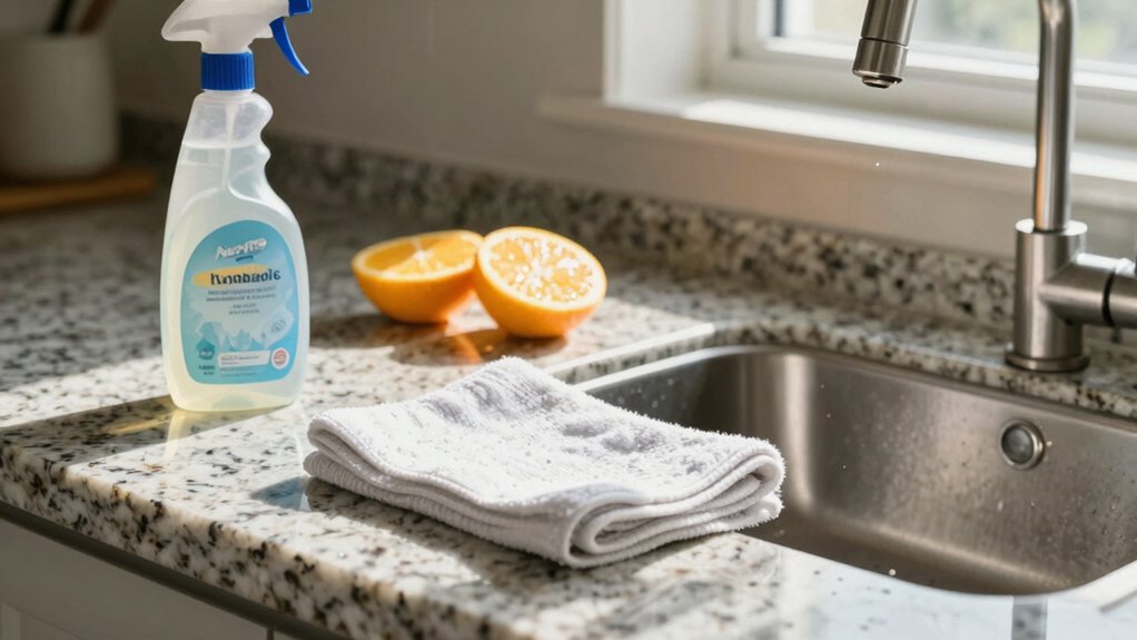daily countertops safe cleaning routine