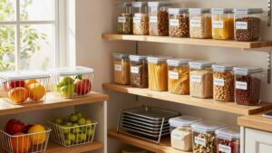 efficiently organize pantry for space