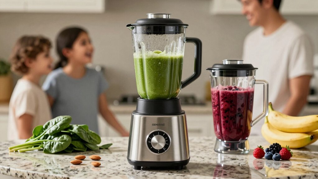 family sized 48 64oz vs single 20oz blender