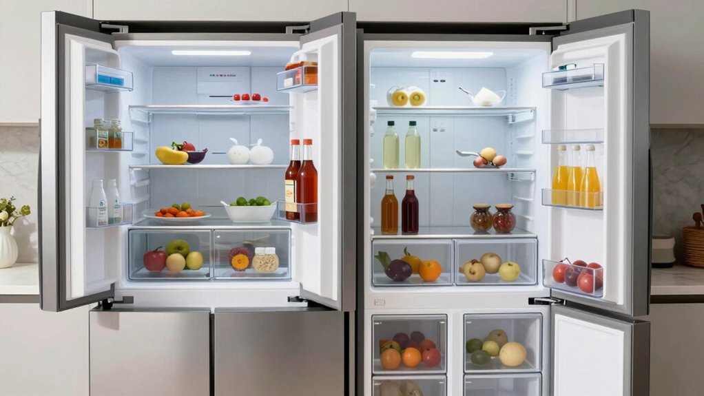 french door offers more fridge space