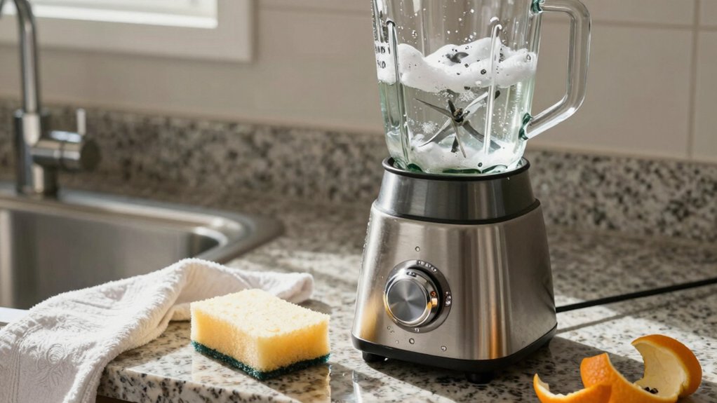 rinse soap blend dry