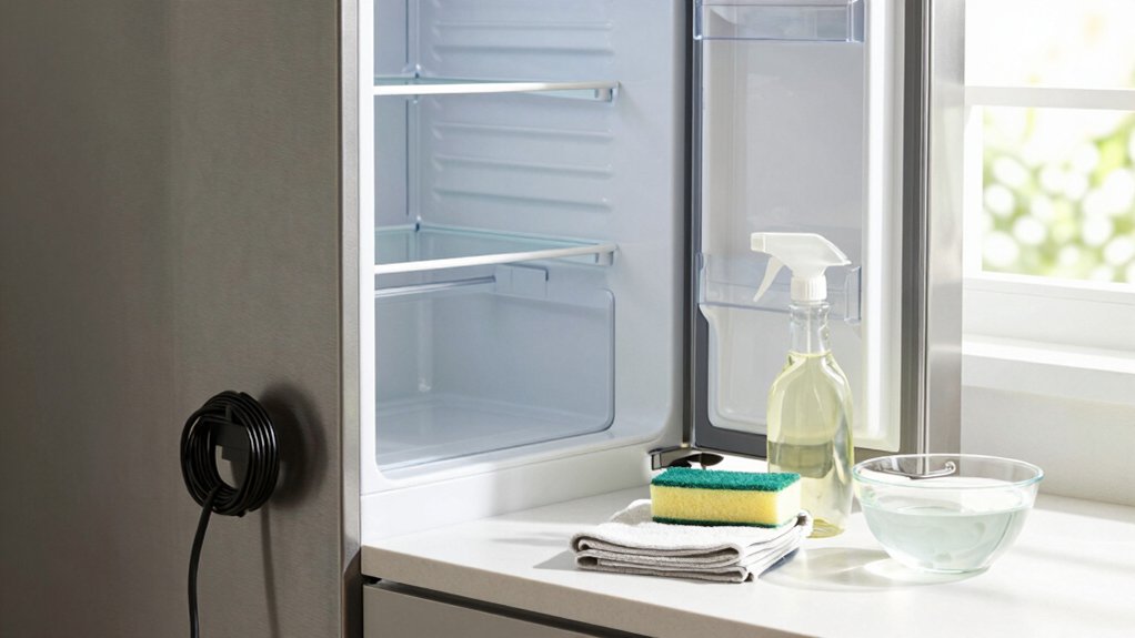 unplug remove perishables parts